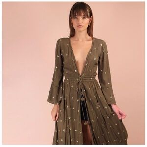 Goa Paris Kimono - Dress Nissa in Khaki color in size small.